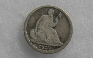 1837 Seated Liberty Half Dime F-12 | Of Coins & Crystals