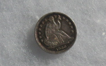 1838 Large Stars Half Dime AU-50 | Of Coins & Crystals