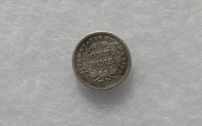 1839 Seated Liberty Dime AU50 | Of Coins & Crystals