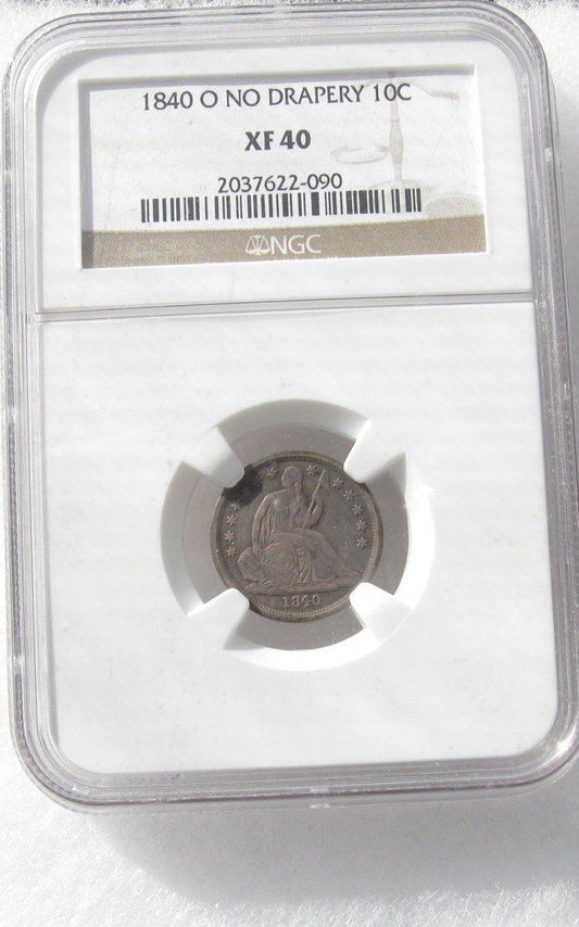 1840-O Seated Liberty Dime NGC XF-40 | Of Coins & Crystals