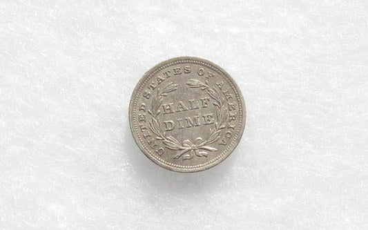 1840 no drapery  Half Dime AU-50 | Of Coins & Crystals