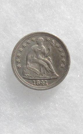 1841 Half Dime AU-58 | Of Coins & Crystals