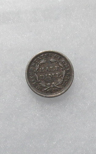 1843 Capped Bust Half Dime XF-45 | Of Coins & Crystals