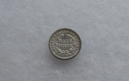 1845/45 Seated Liberty Half Dime AU-50