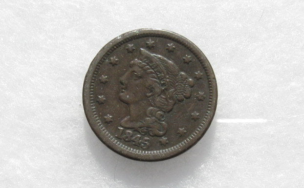 1845 Large Cent  XF-40 | Of Coins & Crystals