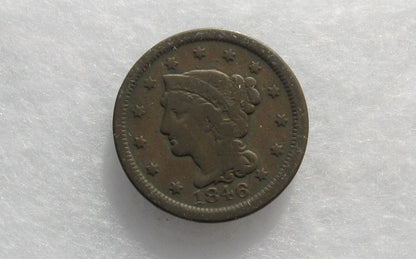 1846 Large Cent F-12 | Of Coins & Crystals