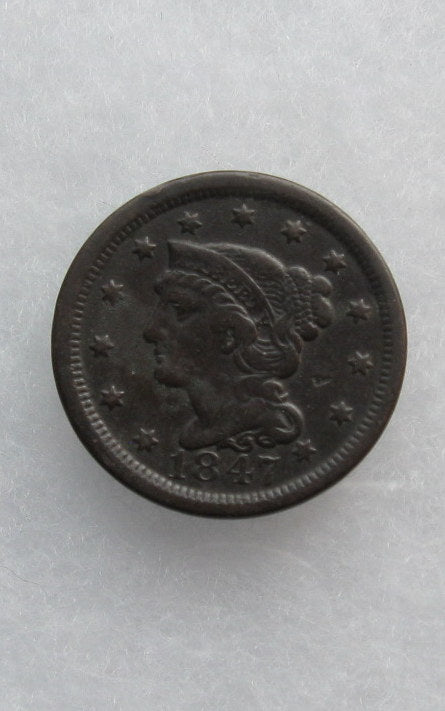 1847 Large Cent VF-20 | Of Coins & Crystals