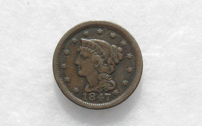 1847 Large Cent VF-30 | Of Coins & Crystals