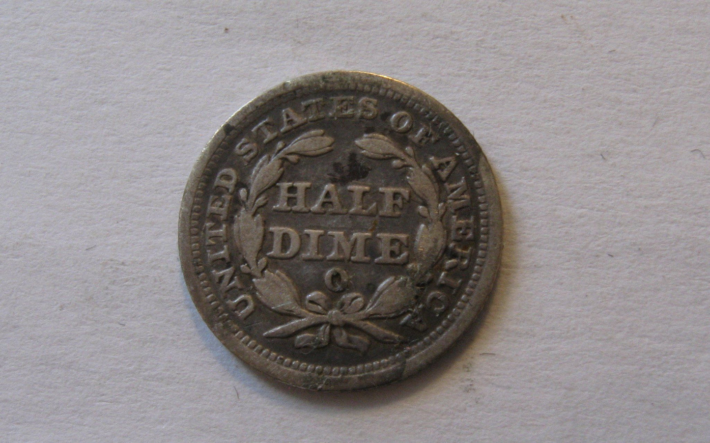 1850 O Seated Liberty Half Dime.  VF-20 | Of Coins & Crystals