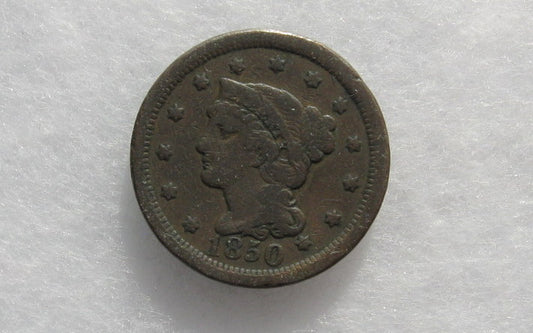 1850 Large Cent F-15 | Of Coins & Crystals