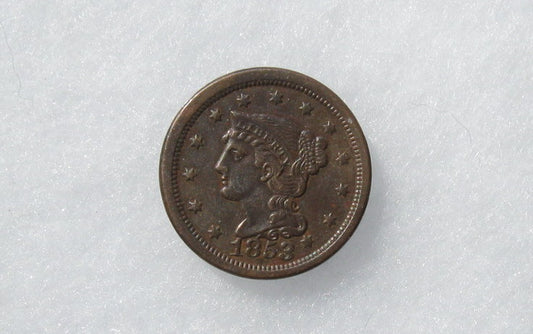 1853 Large Cent AU | Of Coins & Crystals