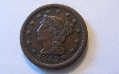 1853 Coronet Large Cent   XF-40 | Of Coins & Crystals
