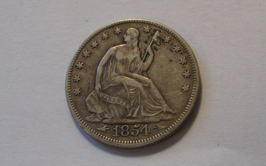 1854-O Seated Liberty Half Dollar  XF-40 | Of Coins & Crystals