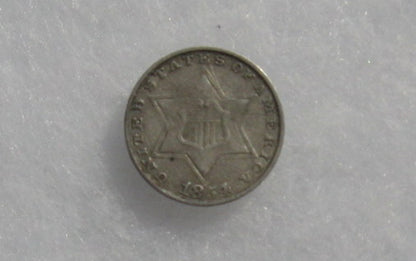 1854 Three Cent Silver XF-40 | Of Coins & Crystals