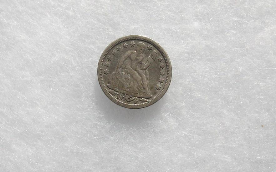 1854 Seated Liberty Dime XF-40 | Of Coins & Crystals