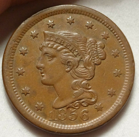 1856 Large Cent AU-58 | Of Coins & Crystals