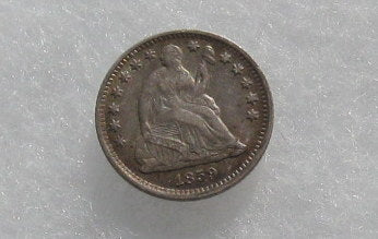 1859O Seated Liberty Half Dime XF-40 | Of Coins & Crystals