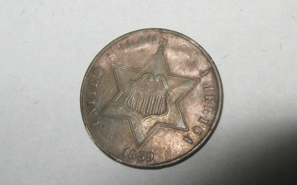1859 Silver Three Cent | Of Coins & Crystals
