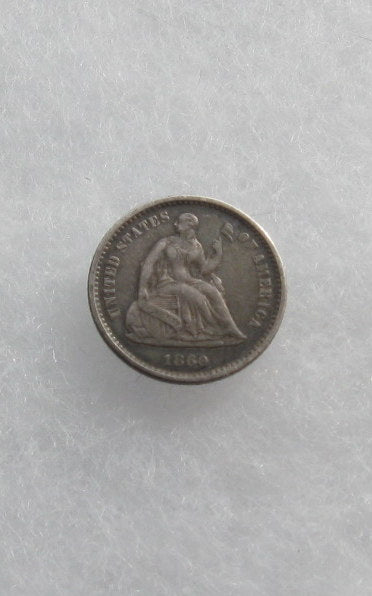 1860O Seated Liberty Half Dime XF-45 | Of Coins & Crystals