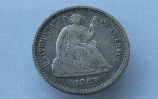 1863 Half Dime Choice VF