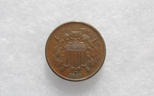 1865 Two Cents MS-60 | Of Coins & Crystals