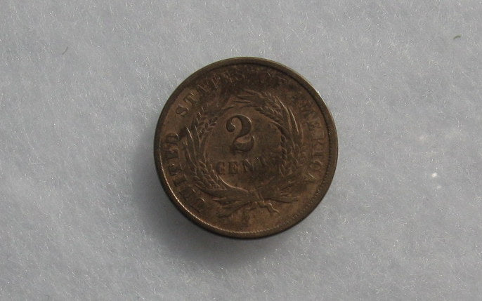 1867 Two Cents F-12 | Of Coins & Crystals