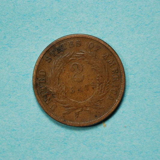 1867 Two Cents F-12 | Of Coins & Crystals