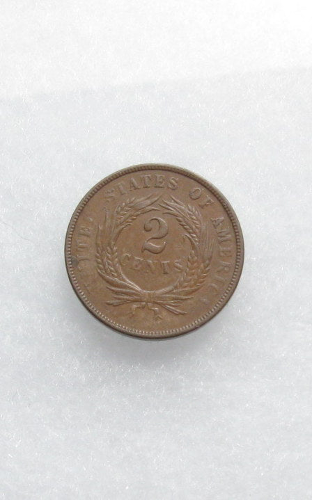 1868 Two Cents AU-55 | Of Coins & Crystals