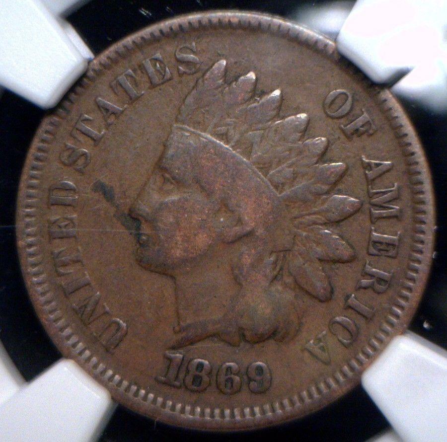 1869 Indian Cent NGC F12 | Of Coins & Crystals