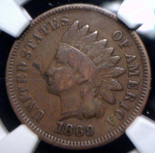 1869 Indian Cent NGC F12 | Of Coins & Crystals