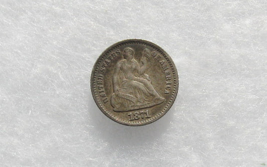 1871 Half Dime AU-50 | Of Coins & Crystals