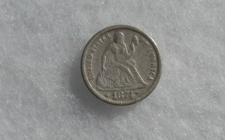 1874 Seated Liberty Dime XF-40 | Of Coins & Crystals