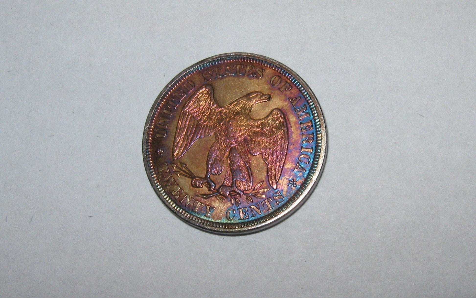 1876 Twenty Cents.  MS-62 | Of Coins & Crystals