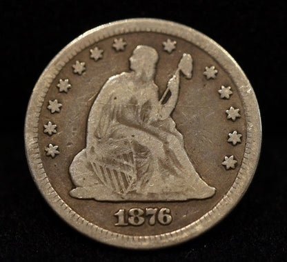 1876-CC Seated Liberty Quarter VG10 | Of Coins & Crystals