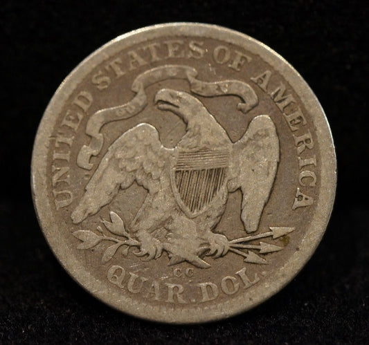 1876-CC Seated Liberty Quarter VG10 | Of Coins & Crystals