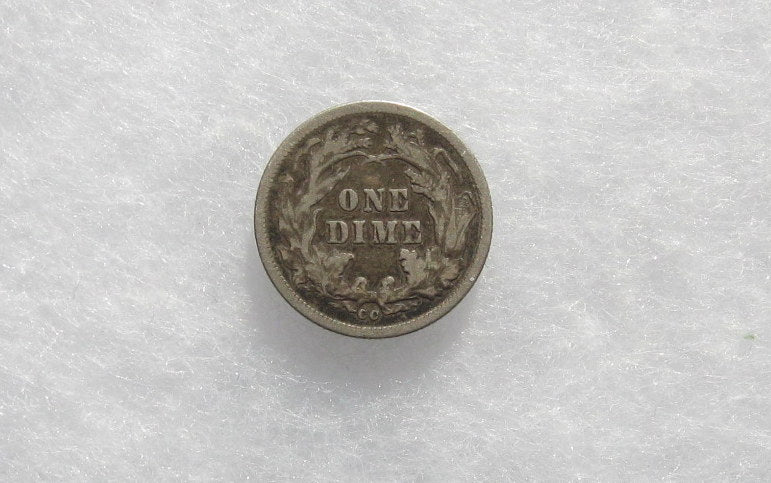 1877 CC Seated Libery Dime VF-20 | Of Coins & Crystals