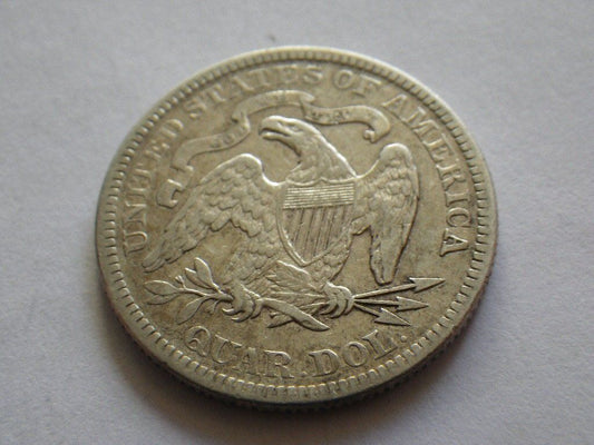 1877 Seated Liberty Quarter VF-30 | Of Coins & Crystals