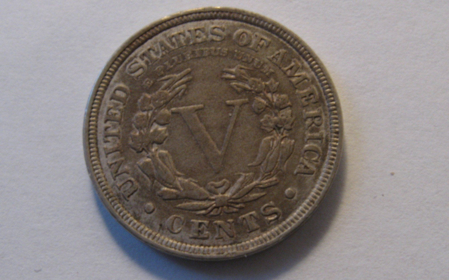 1883 V-Nickel.  With CENTS.  XF-40 | Of Coins & Crystals