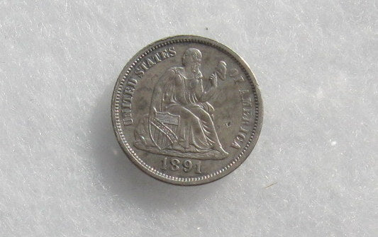 1891 O Seated Liberty Dime AU-55 | Of Coins & Crystals