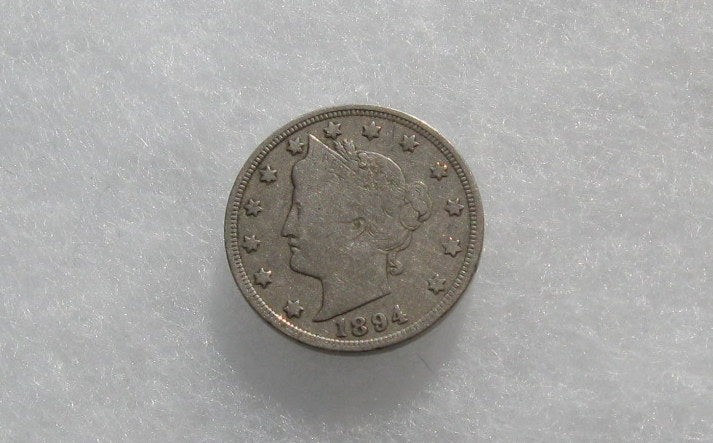 1894 V-Nickel F-12 | Of Coins & Crystals