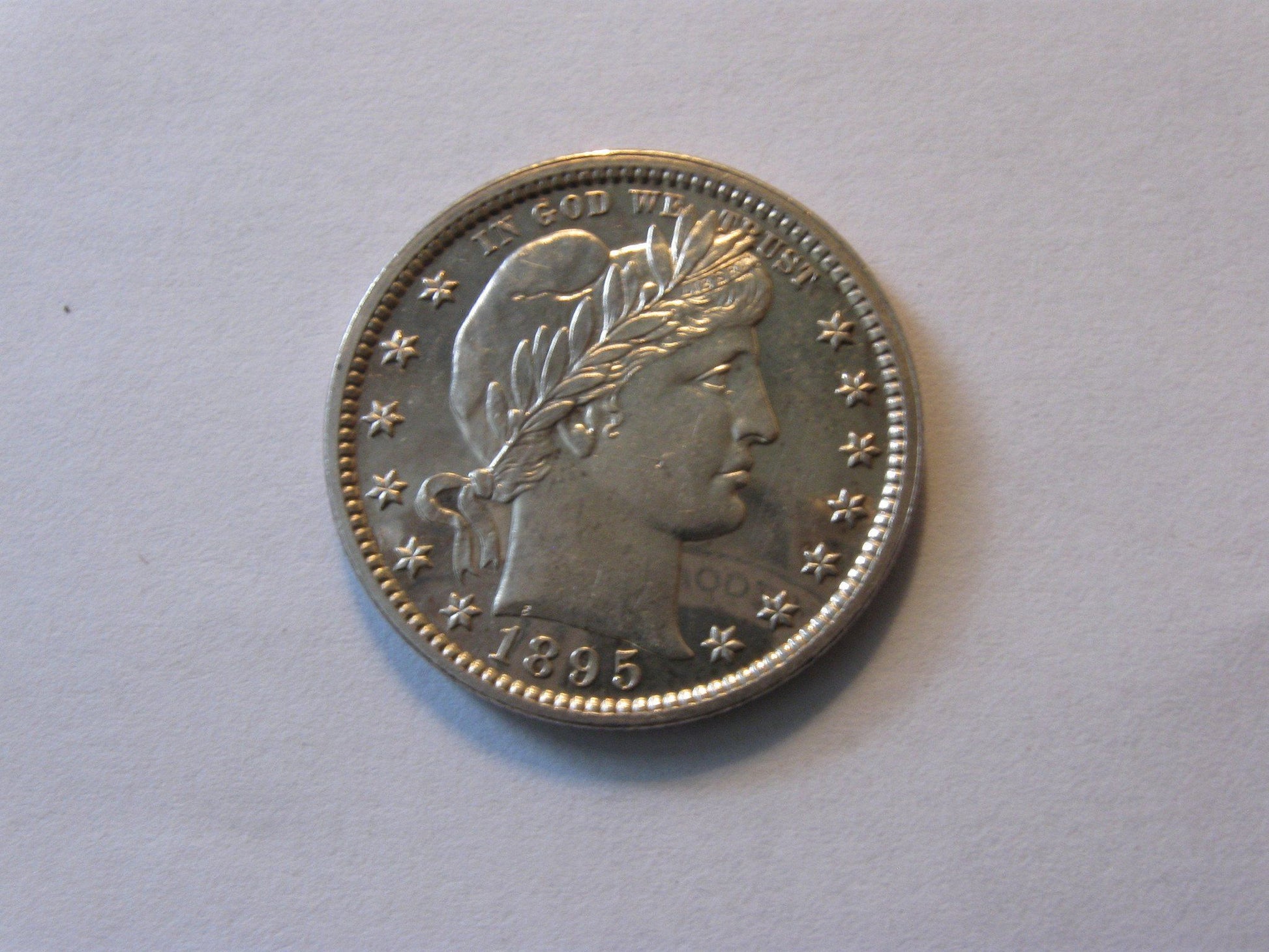 1895 Barber Quarter. PF-63 | Of Coins & Crystals