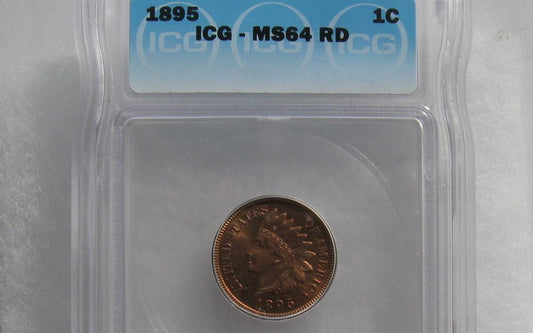 1895 Indian Cent ICG MS-64RD | Of Coins & Crystals