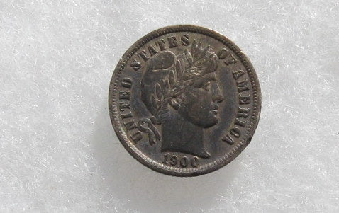 1900S Barber Dime AU-50 | Of Coins & Crystals