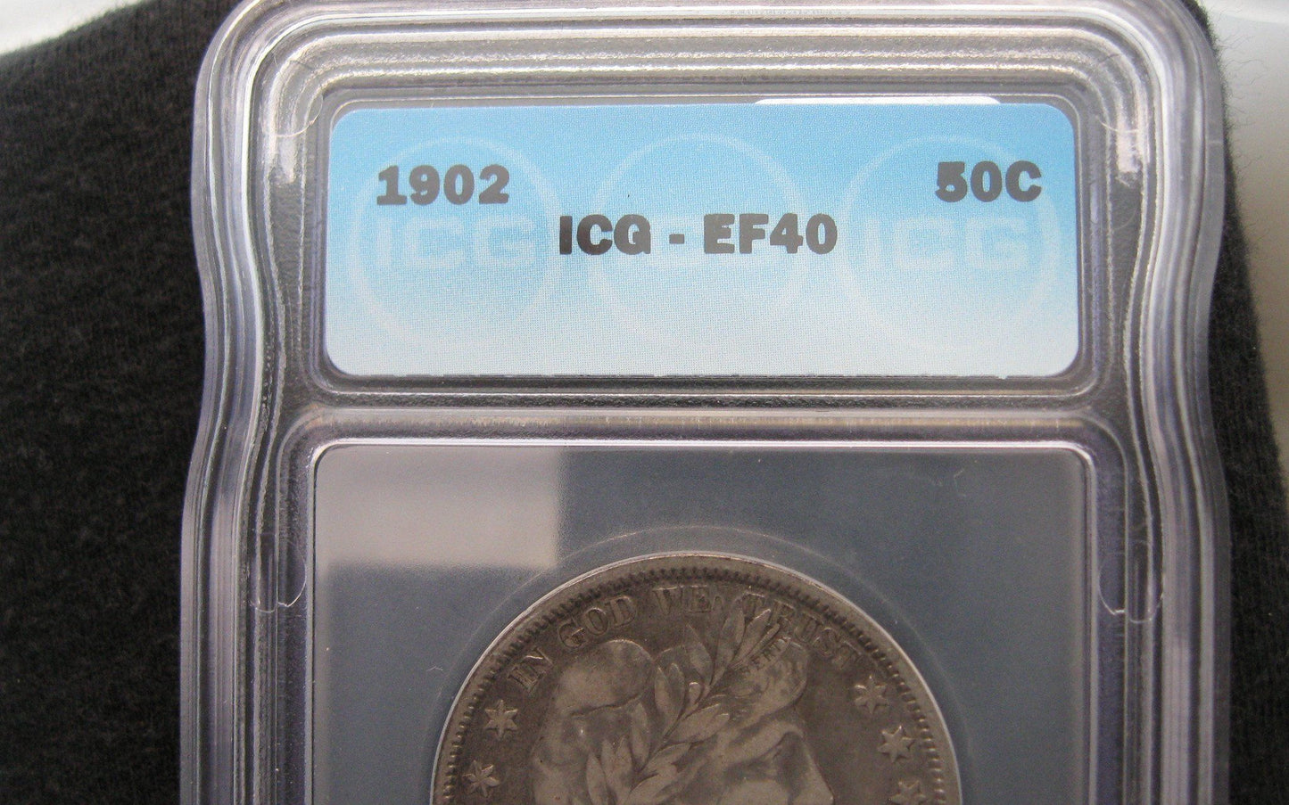 1902 Barber Half.  ICG XF-40 | Of Coins & Crystals