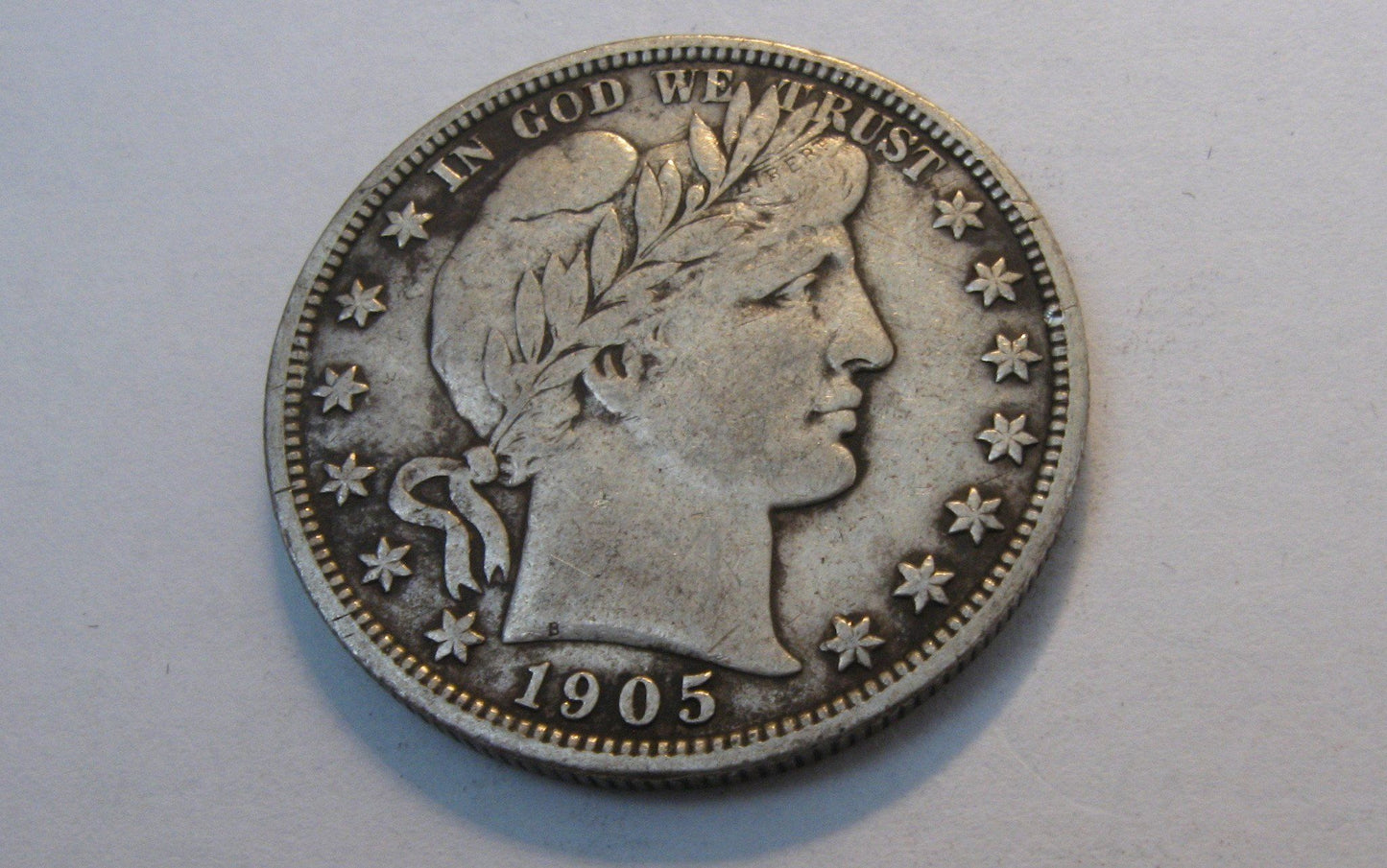 1905-S Barber Half Dollar.  VF-20 | Of Coins & Crystals
