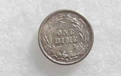 1905S  Barber Dime AU-58 | Of Coins & Crystals