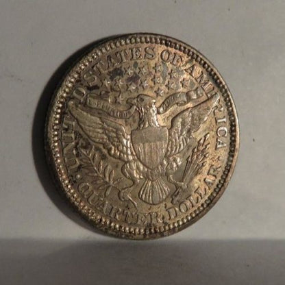 1907 Barber Quarter AU50 | Of Coins & Crystals