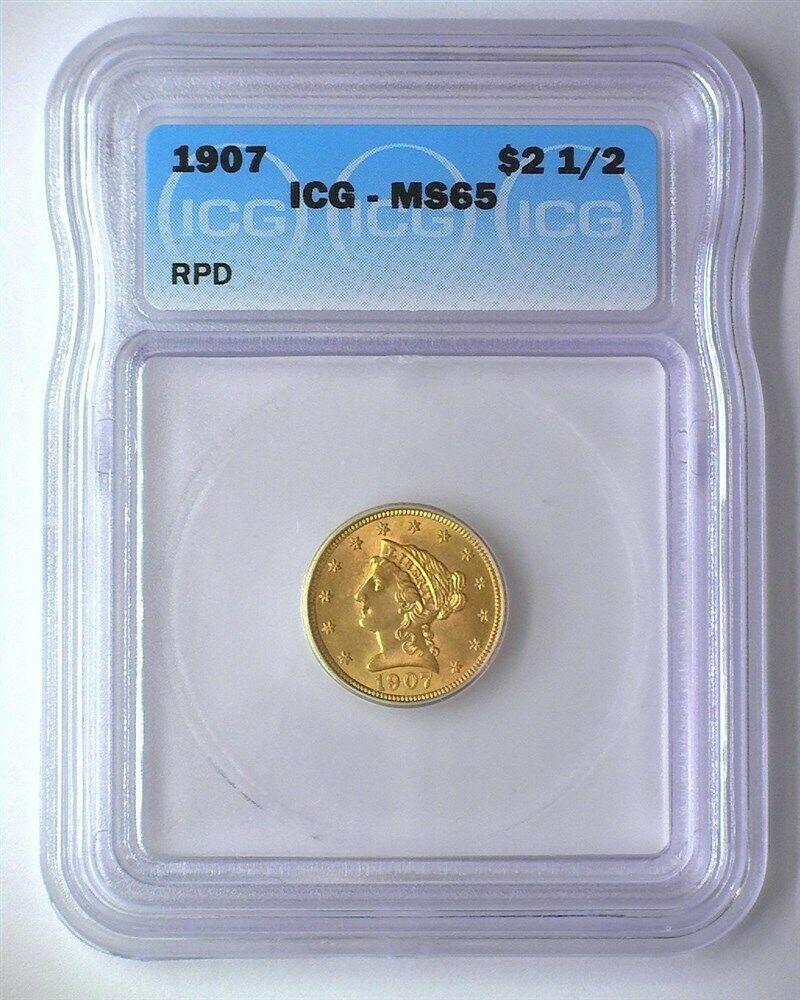 1907 Quarter Eagle ICG MS-65 | Of Coins & Crystals