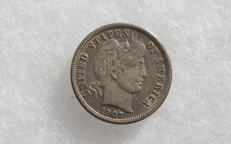 1907D Barber Dime XF-45 | Of Coins & Crystals