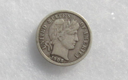 1908 S Barber Dime VF-30 | Of Coins & Crystals